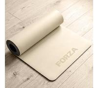FORZA PU Yoga Mat - Premium Non-Slip Polyurethane & Natural Rubber Yoga Mat, Extra Grip, Cushioned & Durable Training Mat for Yoga, Pilates, Stretching & Mobility (Beige, Without Carry Strap)