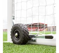 FORZA Replacement Alu110 Football Goal Wheels | 360° Rotating or Lever Wheels for All Surfaces - Puncture-Proof Wheels with Heavy-Duty Brackets [Goal Not Included] (Lever Wheels + Brackets, 2 Pack)
