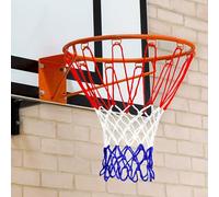 FORZA Replacement Basketball Nets | Durable Nylon Net for Indoor & Outdoor Hoops -Two Colour Options (Red + White + Blue, Single)