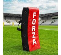 FORZA Rugby Curved Hit Shield [Pro Model] - High-Density Foam Tackle Pad with Weather-Resistant PVC Cover - Junior or Senior (Red, Junior)
