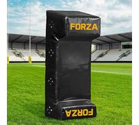 FORZA Rugby Tackle Shield with Double Wedge - Pro Model Rugby Training Pad with Padded Handles, High Density Foam Core & 615gsm Cover - Junior or Senior - Yellow, Red, Blue or Black (Black, Junior)