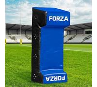 FORZA Rugby Tackle Shield with Double Wedge - Pro Model Rugby Training Pad with Padded Handles, High Density Foam Core & 615gsm Cover - Junior or Senior - Yellow, Red, Blue or Black (Blue, Junior)