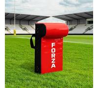 FORZA Rugby Tackle Shield with Top Wedge - High Density Foam Rugby Tackle Pad with 615gsm Waterproof Cover - Contact Training Shield for Rucking & Tackling Drills (Red, Junior)