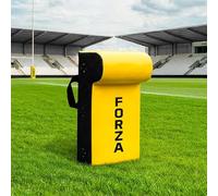 FORZA Rugby Tackle Shield with Top Wedge - High Density Foam Rugby Tackle Pad with 615gsm Waterproof Cover - Contact Training Shield for Rucking & Tackling Drills (Yellow, Junior)