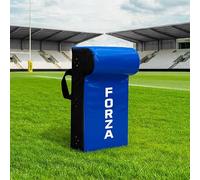 FORZA Rugby Tackle Shield with Top Wedge - High Density Foam Rugby Tackle Pad with 615gsm Waterproof Cover - Contact Training Shield for Rucking & Tackling Drills (Blue, Junior)
