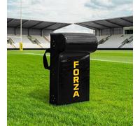 FORZA Rugby Tackle Shield with Top Wedge - High Density Foam Rugby Tackle Pad with 615gsm Waterproof Cover - Contact Training Shield for Rucking & Tackling Drills (Black, Junior)