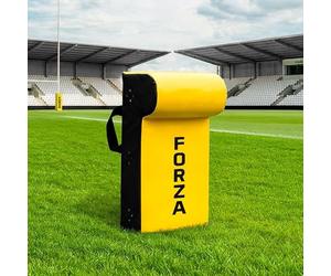 FORZA Rugby Tackle Shield with Top Wedge - High Density Foam Rugby Tackle Pad with 615gsm Waterproof Cover - Contact Training Shield for Rucking & Tackling Drills (Yellow, Junior)