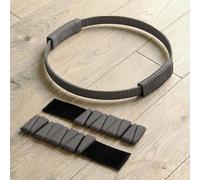 FORZA Silicone Pilates Ring & Wrist/Ankle Weights Bundle - Premium Resistance Training Set for Pilates, Yoga, Barre & Home Workouts (Charcoal)