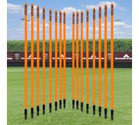 FORZA Slalom Training Poles | 5ft or 6ft Spring Loaded Agility Training Poles - Packs of 8 or 16 for Football, Agility & Fitness Drills (Pack of 16, Orange, 5ft)