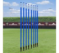 FORZA Slalom Training Poles | 5ft or 6ft Spring Loaded Agility Training Poles - Packs of 8 or 16 for Football, Agility & Fitness Drills (Pack of 8, Electric Blue, 5ft)
