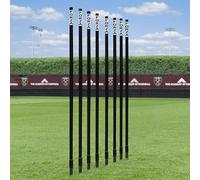 FORZA Slalom Training Poles | 5ft or 6ft Spring Loaded Agility Training Poles - Packs of 8 or 16 for Football, Agility & Fitness Drills (Pack of 8, Black, 5ft)