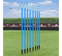 FORZA Slalom Training Poles | 5ft or 6ft Spring Loaded Agility Training Poles - Packs of 8 or 16 for Football, Agility & Fitness Drills (Pack of 8, Sky Blue, 5ft)