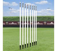 FORZA Slalom Training Poles | 5ft or 6ft Spring Loaded Agility Training Poles - Packs of 8 or 16 for Football, Agility & Fitness Drills (Pack of 8, White, 5ft)
