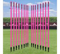 FORZA Slalom Training Poles | 5ft or 6ft Spring Loaded Agility Training Poles - Packs of 8 or 16 for Football, Agility & Fitness Drills (Pack of 16, Pink, 5ft)