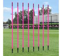 FORZA Slalom Training Poles | 5ft or 6ft Spring Loaded Agility Training Poles - Packs of 8 or 16 for Football, Agility & Fitness Drills (Pack of 8, Pink, 6ft)