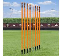 FORZA Slalom Training Poles | 5ft or 6ft Spring Loaded Agility Training Poles - Packs of 8 or 16 for Football, Agility & Fitness Drills (Pack of 8, Orange, 5ft)