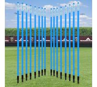 FORZA Slalom Training Poles | 5ft or 6ft Spring Loaded Agility Training Poles - Packs of 8 or 16 for Football, Agility & Fitness Drills (Pack of 16, Sky Blue, 6ft)