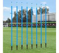 FORZA Slalom Training Poles | 5ft or 6ft Spring Loaded Agility Training Poles - Packs of 8 or 16 for Football, Agility & Fitness Drills (Pack of 8, Sky Blue, 6ft)