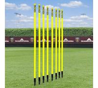 FORZA Slalom Training Poles | 5ft or 6ft Spring Loaded Agility Training Poles - Packs of 8 or 16 for Football, Agility & Fitness Drills (Pack of 8, Fluro Yellow, 5ft)