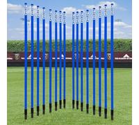 FORZA Slalom Training Poles | 5ft or 6ft Spring Loaded Agility Training Poles - Packs of 8 or 16 for Football, Agility & Fitness Drills (Pack of 16, Electric Blue, 6ft)