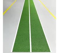 FORZA Sprint/Sled Track with Lanes - Artificial Turf Track for Indoor & Outdoor Fitness Training (Green, 15m x 2m)