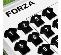 FORZA T-Shirt Coaching Magnets - Set of 11 Magnetic Player Markers with Number Stickers - Compatible with All FORZA Coaching Boards - Ideal for Football Coaches & Managers (Black)