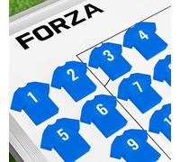 FORZA T-Shirt Coaching Magnets - Set of 11 Magnetic Player Markers with Number Stickers - Compatible with All FORZA Coaching Boards - Ideal for Football Coaches & Managers (Blue)