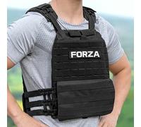 FORZA Tactical Weighted Vest | Adjustable Vest with Weight Capacity Up to 22kg - Ideal for Endurance Training & Conditioning (Black, 20kg)