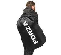 FORZA Team Sports Laundry Bags with Drawstring | Lightweight & Durable Multi-Purpose Carry Bag [130L Capacity] | Ripstop Polyester with Breathable Holes - 3 Colour Options (Black)