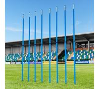 FORZA Telescopic Slalom Poles | Adjustable 8 Pack Training Poles for Sports Drills & Agility - Multiple Colours (Without Bases, Sky Blue)