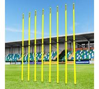 FORZA Telescopic Slalom Poles | Adjustable 8 Pack Training Poles for Sports Drills & Agility - Multiple Colours (Without Bases, Fluro Yellow)