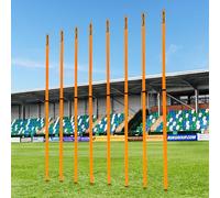 FORZA Telescopic Slalom Poles | Adjustable 8 Pack Training Poles for Sports Drills & Agility - Multiple Colours (Without Bases, Fluro Orange)