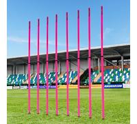 FORZA Telescopic Slalom Poles | Adjustable 8 Pack Training Poles for Sports Drills & Agility - Multiple Colours (Without Bases, Pink)