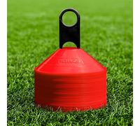 FORZA Training Marker Cones | 10 Vibrant Colour Options - Premium Coaching Equipment with Stand Perfect for Football, Rugby and Fitness Drills [50 or 1000 Pack] (Red, Pack of 50)