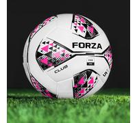 FORZA Training & Match Club Footballs - Ball Sizes: 3, 4 & 5 - Various Pack Sizes (Pack of 3, White & Pink Size 5)