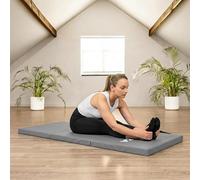 FORZA Tri-Folding Yoga Mat - PU Leather Folding Exercise Mat with Carry Handles - 6ft x 2ft Workout Mat for Yoga, Pilates & Stretching (FORZA Tri-Folding Yoga Mat)