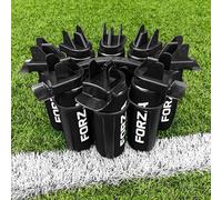 FORZA Water Bottles + Carrier Set [8x Bottles] | Hygeine [1L] or Sports Bottle [750ml] with Stackable Carrier for Football, Rugby, Training, Gym & Teams (Black, Hygeine Bottles)