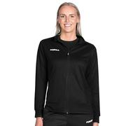 FORZA Women’s Full Zip Jacket | Multi-Sport Long-Sleeved Polyester Sports Jacket | Sizes XS-XL Options (UK, Alpha, S, Regular, Regular, Black)