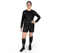 FORZA Women’s Geo Football Kit | Complete with Long Sleeve Shirt, Shorts and Socks - Breathable Quick-Dry Sports Set for Match and Training Use - [XS to XL] (Black, L)