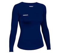 FORZA Women's Base Layer Long Sleeve Top - Quick Dry Sweat-Wicking Compression Shirt for Sports & Training - XS to XL - Multiple Colours (UK, Alpha, XL, Regular, Regular, Navy Blue)