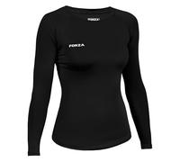 FORZA Women's Base Layer Long Sleeve Top - Quick Dry Sweat-Wicking Compression Shirt for Sports & Training - XS to XL - Multiple Colours (UK, Alpha, M, Regular, Regular, Black)