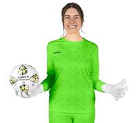 FORZA Women's Long Sleeve Goalkeeper Jerseys [XS - XL] | Premium Football Jerseys with Sweat-Wicking Finish - Available in Four Vibrant Colours (UK, Alpha, XS, Regular, Regular, Fluro Green)