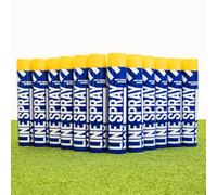 FORZA Yellow Line Marking Spray Paint 750ml (Pack of 1, 6 or 12) | Quick Dry Acrylic Based Aerosol for Sports Pitches Car Parks & Roads - Fits 66mm Line Marker Machines (12)