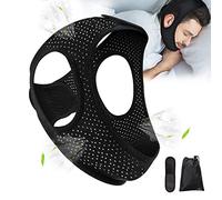 Forzacx Anti Snore Chin Strap - Breathable Chin Strap Snoring Solution, Effectively Reduce Snoring, Non-Stick Hair, Don't Fade - Black