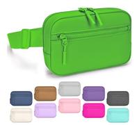 FORZAROCKET Essential Belt Bag w/Long Strap 70" & Front Zip Pocket - Crossbody Bag w/Extended Strap - Fanny Pack for Women Men, Kelly Green, Extra Plus Size, Everywhere Belt Bag - Stylish & Modern