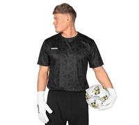 FORZE Men's Short Sleeve Goalkeeper Shirts [XS - XXL] - Premium Sublimated Designs Available in Four Vibrant Colours (UK, Alpha, XS, Regular, Regular, Black)