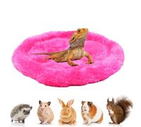 FORZENA 2PC Beard Dragon Pad Bedding Ultra Soft Cushion Cozy Plush Sleeping Mat for Small Pets Lizard Leopard Gecko Reptile Hamster Ferret Bunny Squrriel (S,Red)