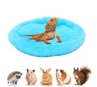 FORZENA 2PC Beard Dragon Pad Bedding Ultra Soft Cushion Cozy Plush Sleeping Mat for Small Pets Lizard Leopard Gecko Reptile Hamster Ferret Bunny Squrriel (S,Blue)