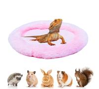 FORZENA 2PC Beard Dragon Pad Bedding Ultra Soft Cushion Cozy Plush Sleeping Mat for Small Pets Lizard Leopard Gecko Reptile Hamster Ferret Bunny Squrriel (S,Pink)
