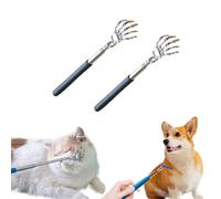 FORZENA 2PC Cat Comb Telescopic Teaser Wand Retractable Scratch Comb Tickle Handy Interactive Play Toy for Small Animal Rabbit Ferret Guinea Pig Dog (Claw)